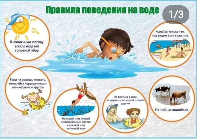 Памятка — правила поведения на воде